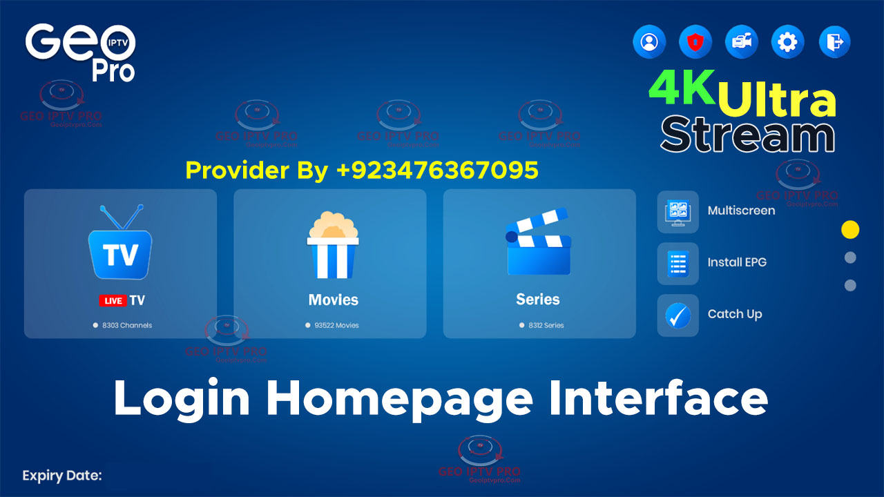 Login Homepage Interface