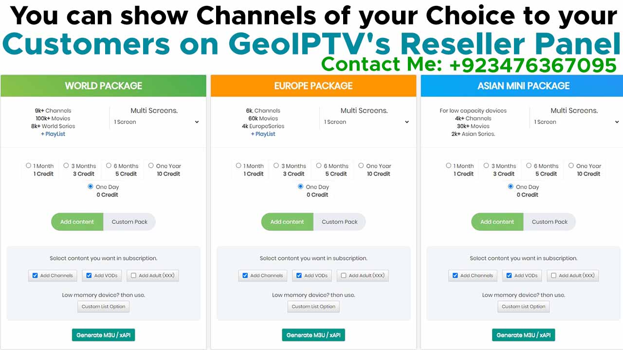 Geoiptvpro Providing the World, Europe and Asian Country Channels Packages